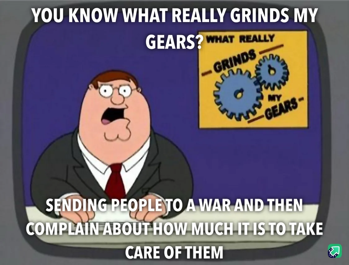 A cartoon image of Peter Griffin from Family Guy, shown on a TV screen, looking shocked and angry. Behind him is a yellow…