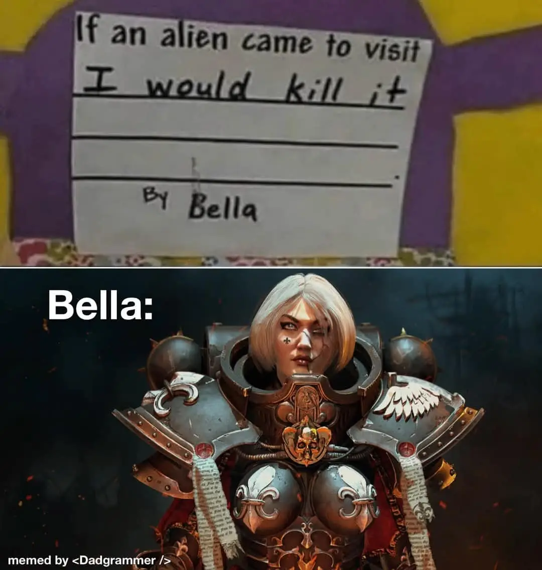 The top panel shows a child's handwritten note on lined paper that reads 'If an alien came to visit I would kill it' signed…