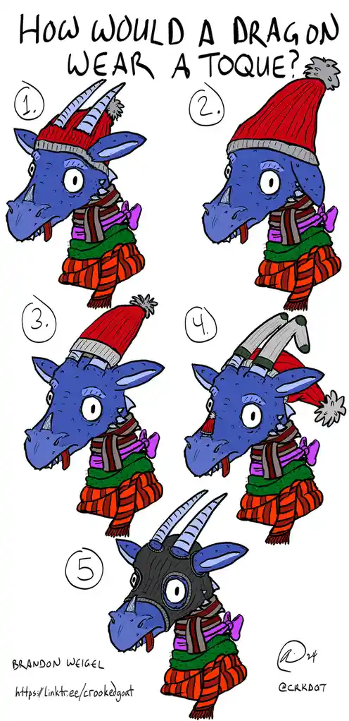 Imagining How a Dragon Would Wear a Toque
