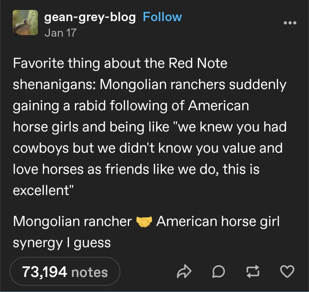 A screenshot of a Tumblr post by 'gean-grey-blog' dated Jan 17, featuring white text on a dark background. The post…