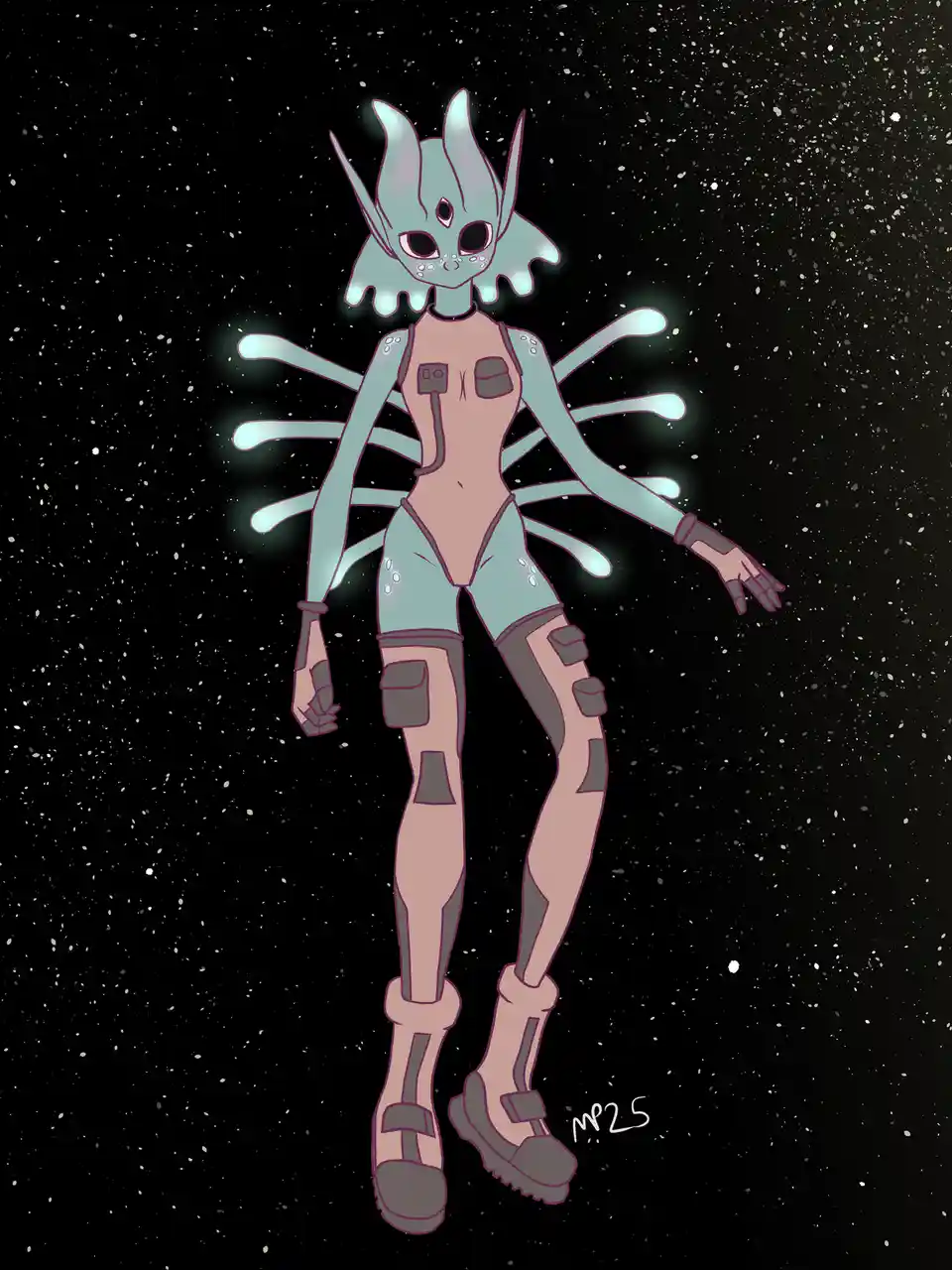 My Artistic Take on an Alien Girl