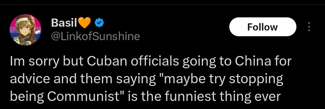 A screenshot of a tweet by user Basil (@LinkofSunshine) with a profile picture of an anime character wearing a Santa hat…
