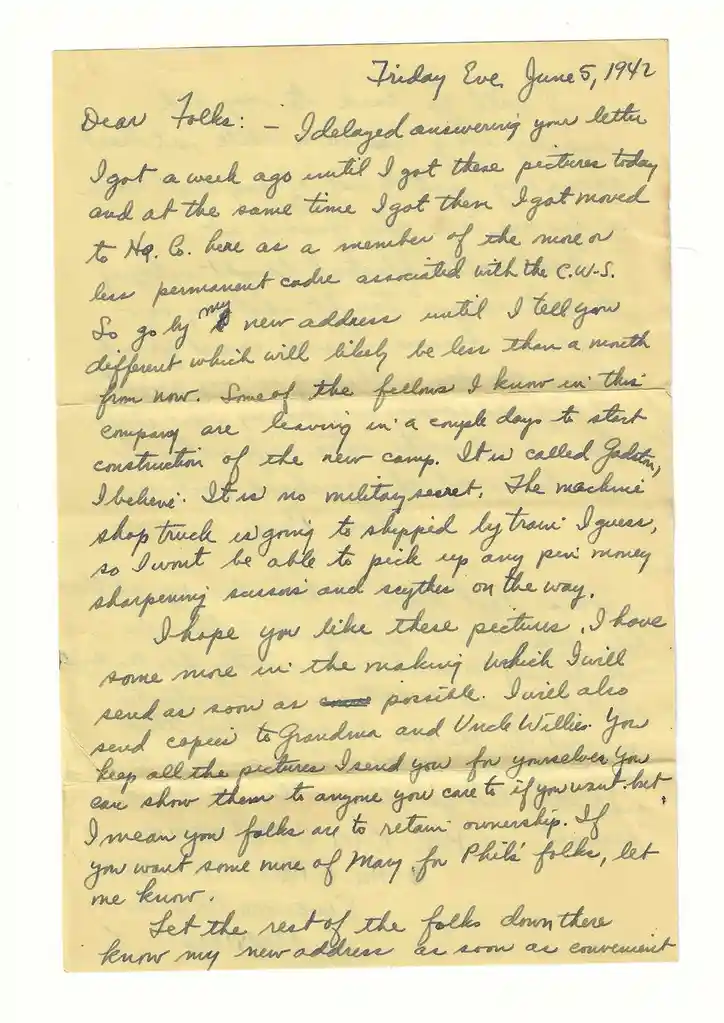 A Glimpse into History: A WWII Letter from a Chemical Warfare Soldier to His Loved Ones