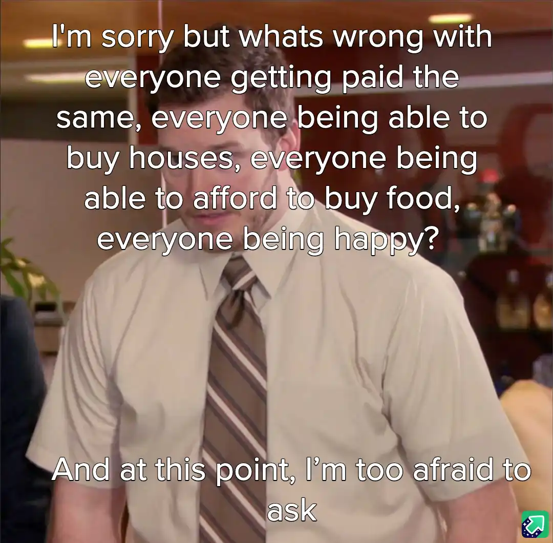 A man in a beige shirt and striped tie looks confused and slightly overwhelmed while overlaid text reads: 'I'm sorry but…
