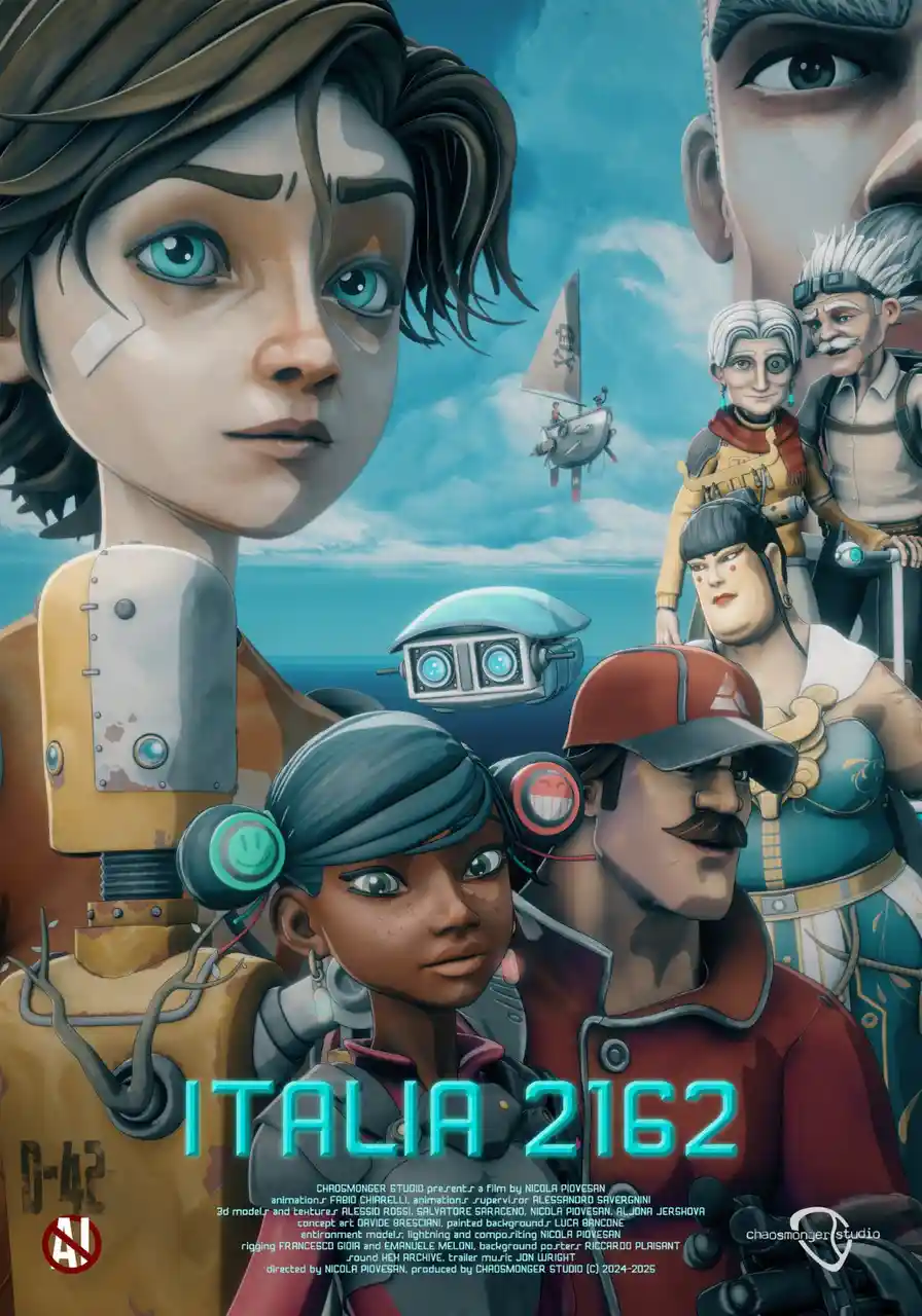 ITALIA 2162: Sneak Peek of My Futuristic Animation Project – What Do You Think of This Poster?