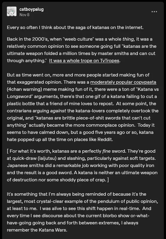 Reflecting on the Epic Journey of Katanas Across the Internet