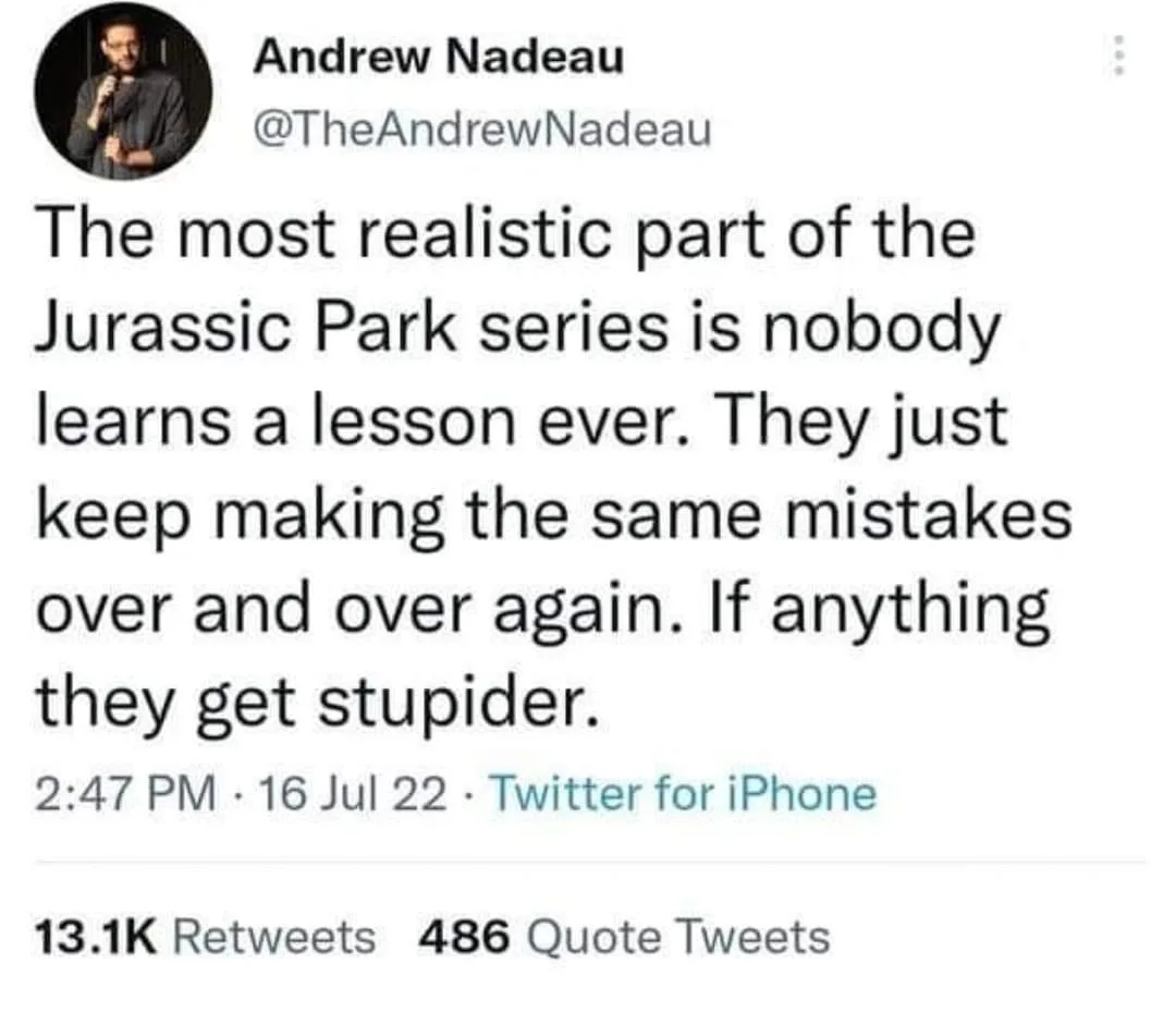 A screenshot of a tweet by Andrew Nadeau (@TheAndrewNadeau) from July 16, 2022, at 2:47 PM, posted via Twitter for iPhone…