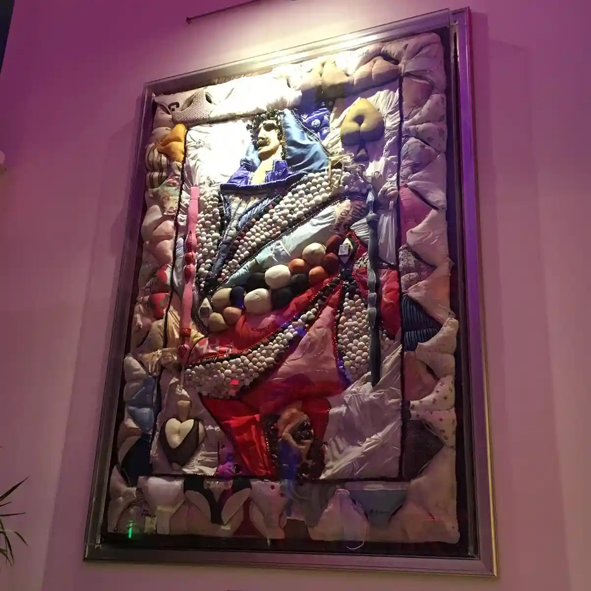A Zappa Quilt Crafted Entirely from Unwashed Women's Undergarments