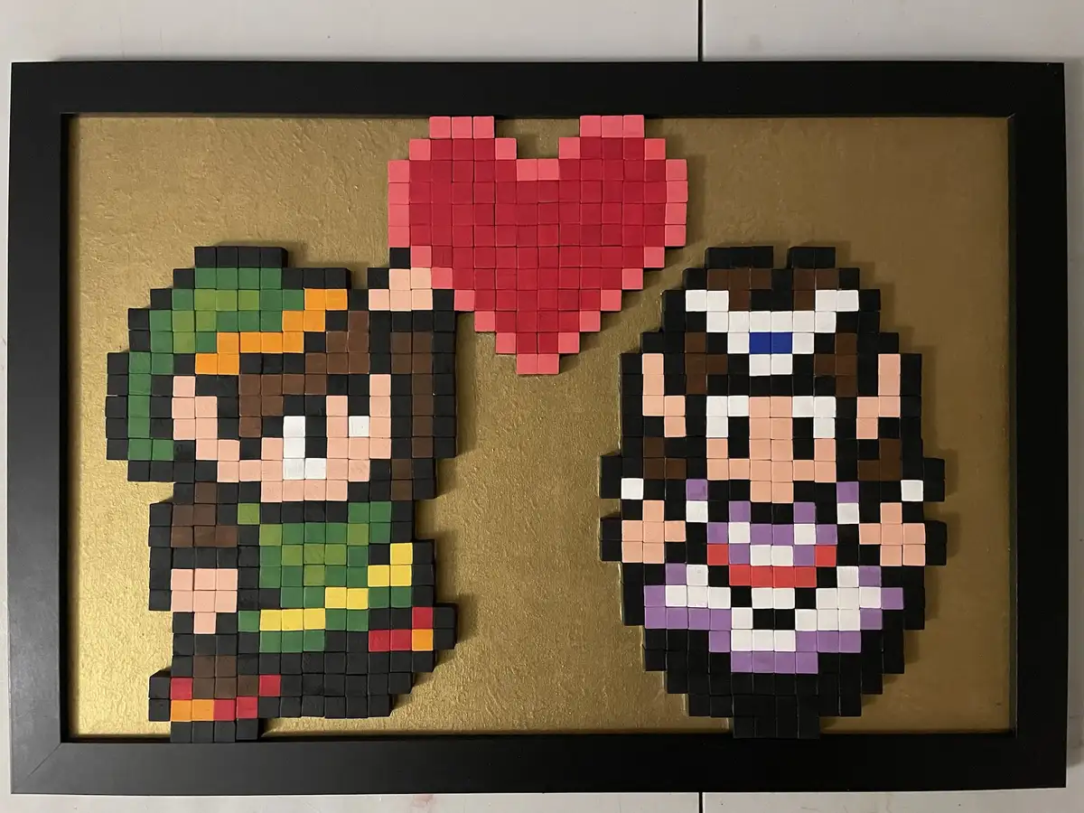 Crafted a special pixel art piece for my wife this Christmas!