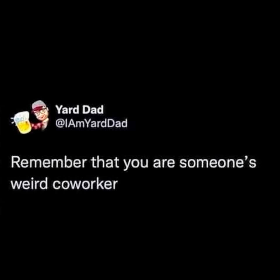 A black background image displays a Twitter-style profile header for 'Yard Dad' with handle '@IAmYardDad' and a cartoon…