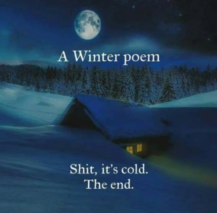 A snowy winter night scene with a full moon and a small cabin partially buried in snow, its single window glowing warmly…