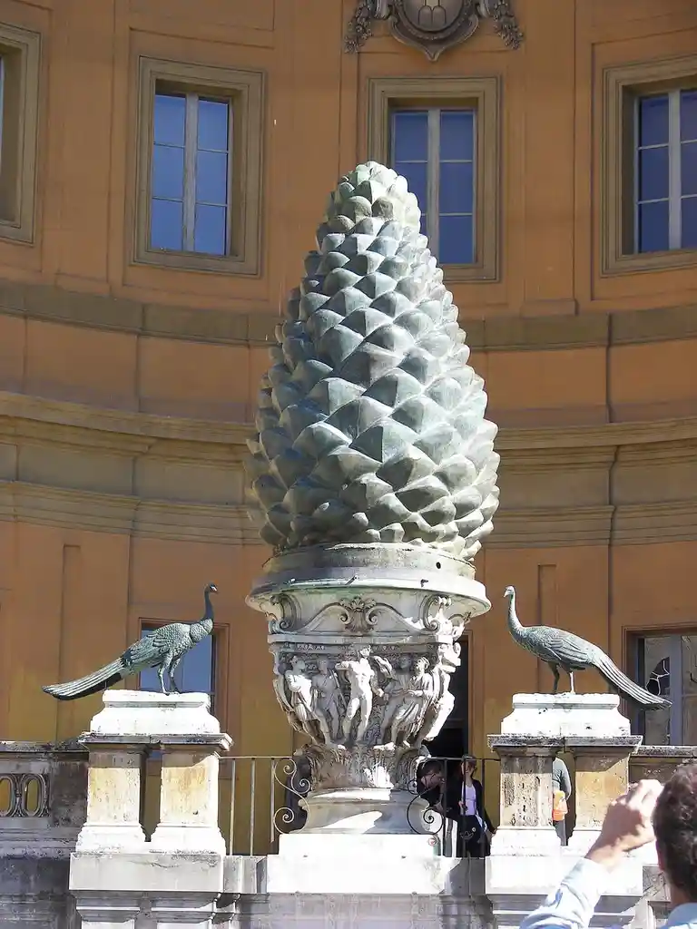 The iconic Fontana della Pigna: A masterpiece of beauty.