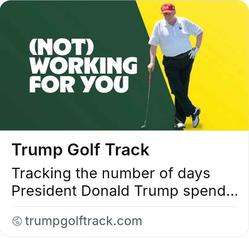 A man in a white polo shirt, dark pants, and a red 'USA' cap holds a golf club while standing on a green-and-yellow…