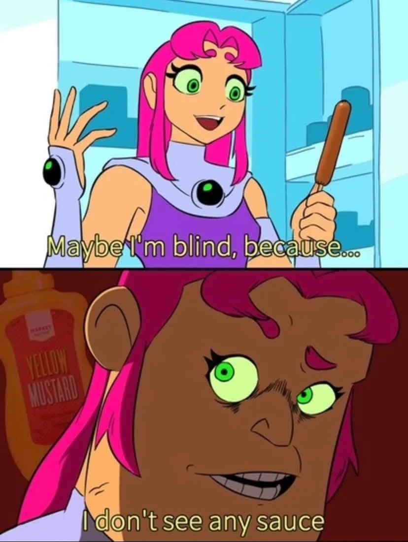 The image is a two-panel meme featuring the animated character Gwen Tennyson from 'Ben 10'. In the top panel, she holds a…