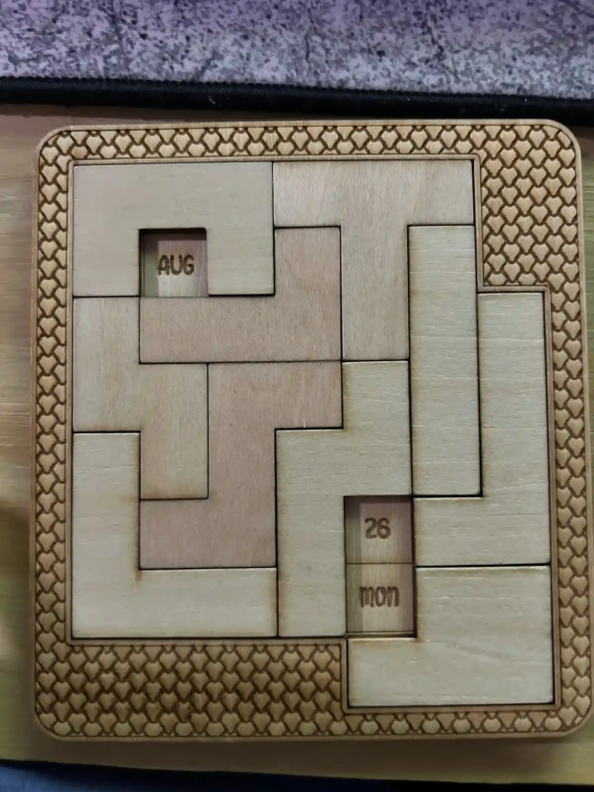 Laser-cut puzzle solutions available from August 26th to September 1st