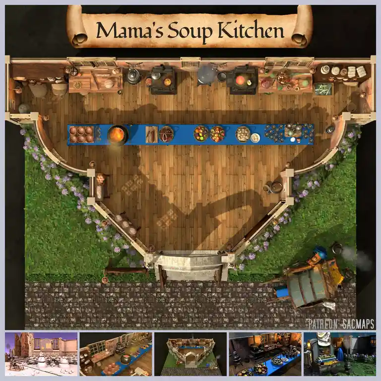 Mama's Soup Kitchen: Epic DnD and TTRPG Maps Await