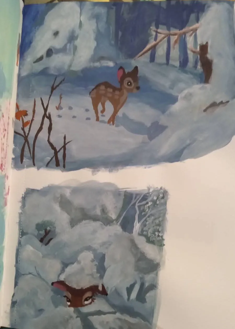Bambi in Gouache: A Creative Take