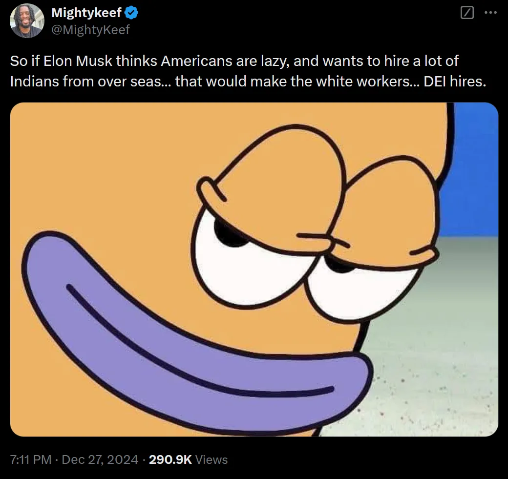 The image shows a close-up of the cartoon character SpongeBob SquarePants with a smug, self-satisfied smirk. The overlaid…
