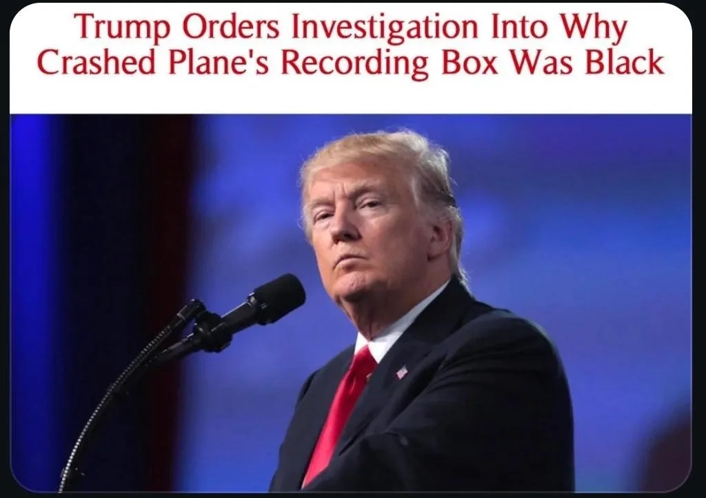 A photo of Donald Trump in a dark suit and red tie standing at a podium with a microphone, looking serious against a blue…