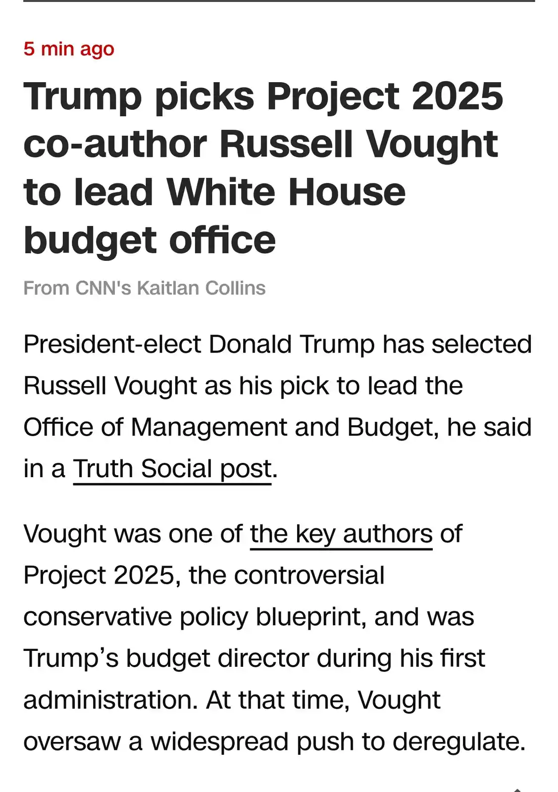 Remember That Time He Claimed Ignorance About Project 2025?