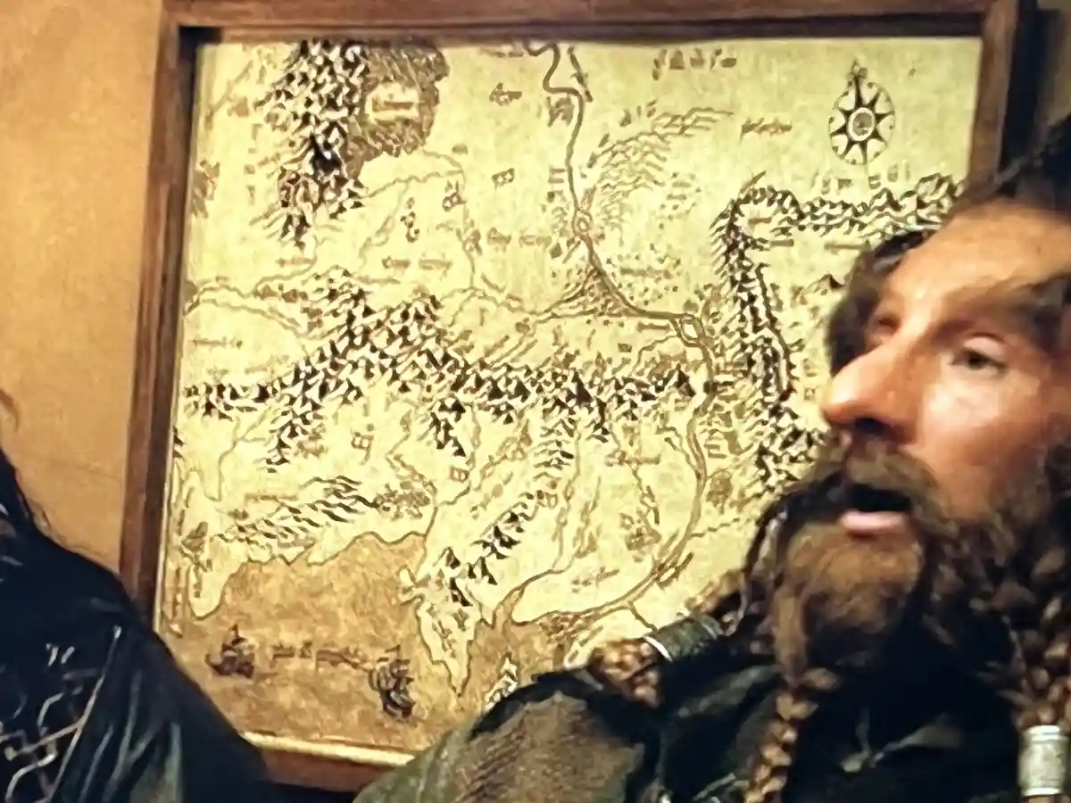 A Map from Bag End's Wall: Check Out the Compass Angle!