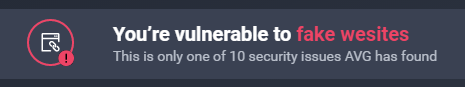 A dark gray security alert banner with a red circular icon containing a white document with a keyhole and an exclamation…