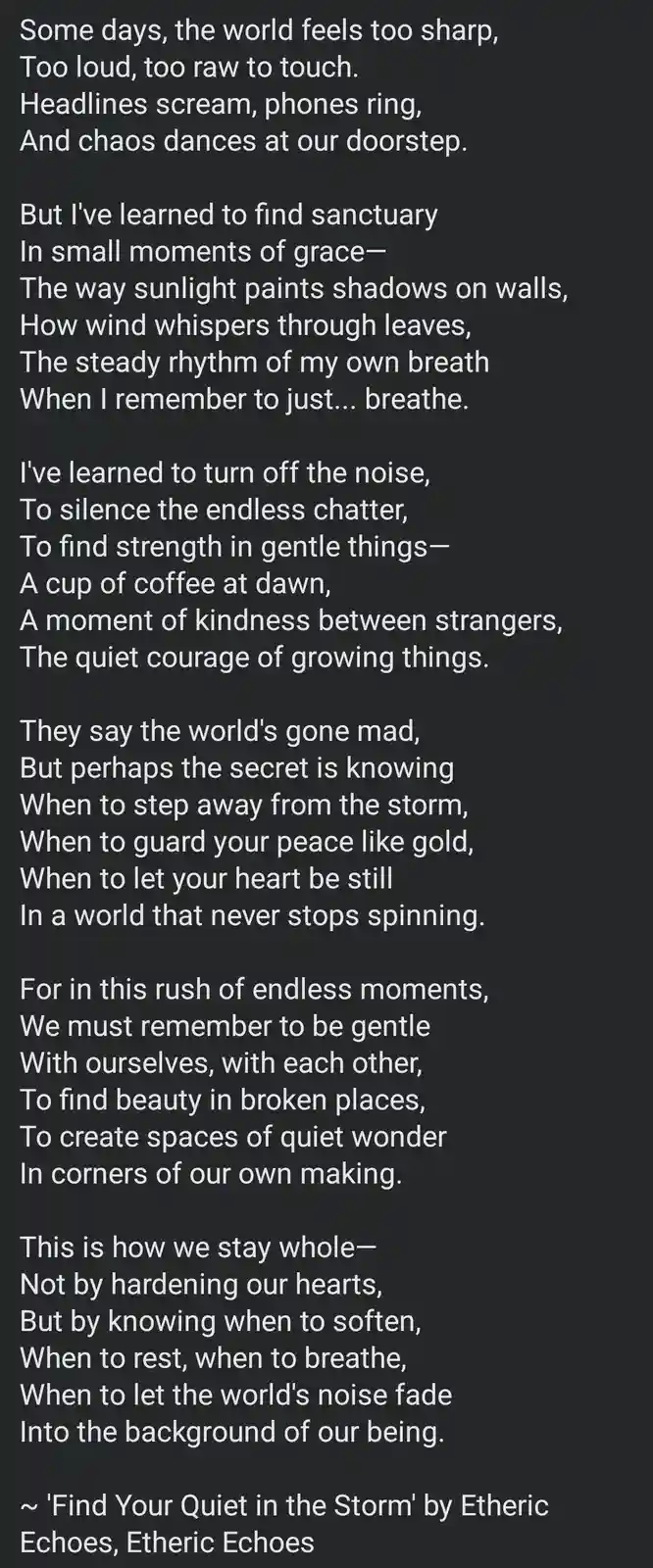 It's time to pause and take a deep breath.