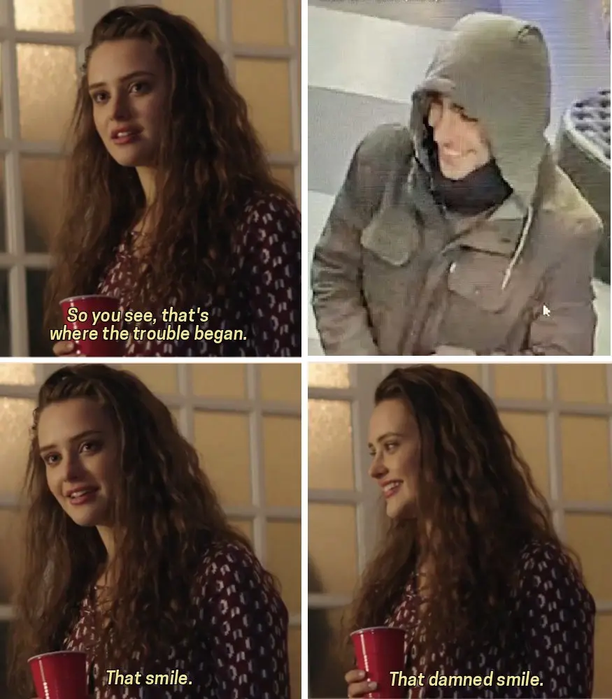 A four-panel meme featuring a woman with long brown hair holding a red cup, first stating 'So you see, that's where the…
