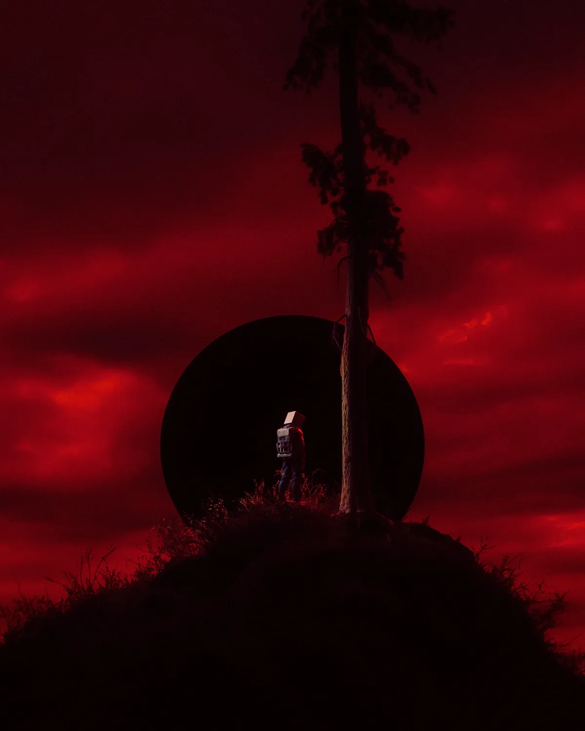 Crimson Summit: A Masterpiece by Huleeb