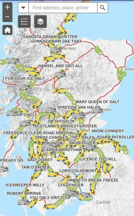No one names their gritters quite like the Scots do!