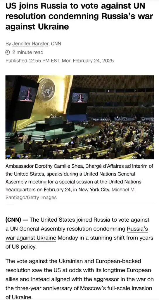 A screenshot of a CNN news article shows a photo of the United Nations General Assembly chamber with delegates seated. The…