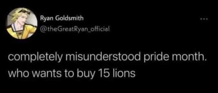 A screenshot of a tweet from Ryan Goldsmith (@theGreatRyan_official) shows a profile picture of an anime character with…