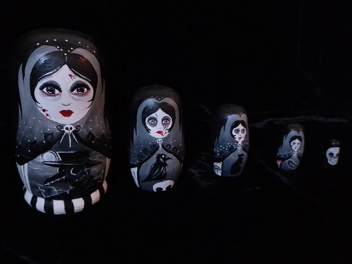 Chillingly Creative: Spooky Nesting Dolls for the Art Crawl