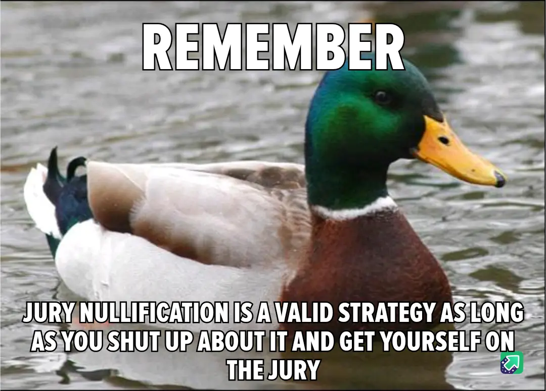 A mallard duck with a green head and yellow beak floats calmly on water, looking slightly to the right. Overlaid text in…