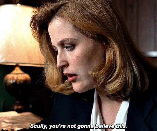 A six-panel meme from 'The X-Files' shows a woman (Scully) looking down with a serious expression, then a man (Mulder)…