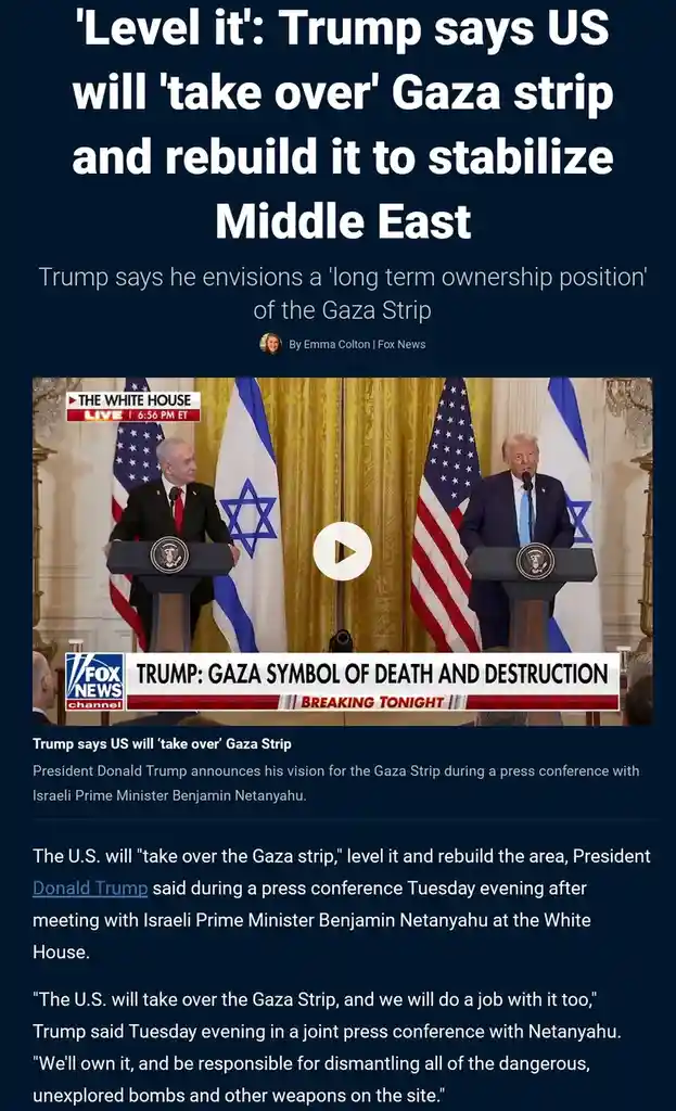 Trump's Bold Plan: 'Level It' - Taking Over Gaza to Rebuild and Stabilize the Middle East