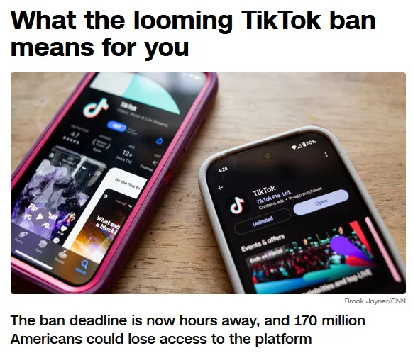Two smartphones on a wooden surface display the TikTok app store page and the TikTok app interface. The overlaid text reads…