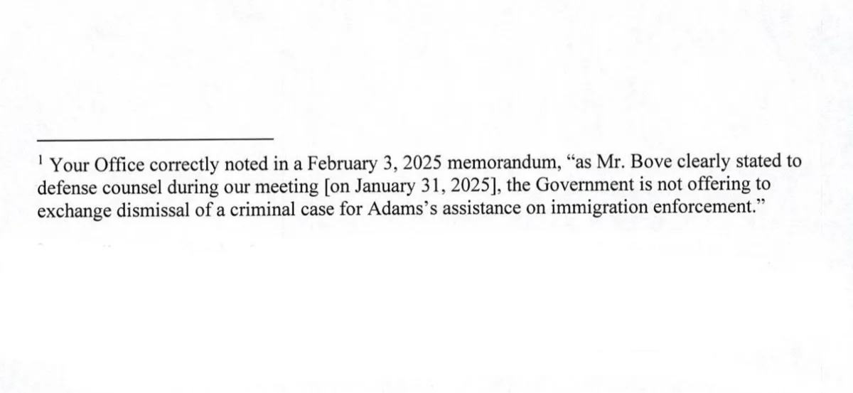 The image displays a formal-looking legal document excerpt with black text on a white background. The text is a footnote…