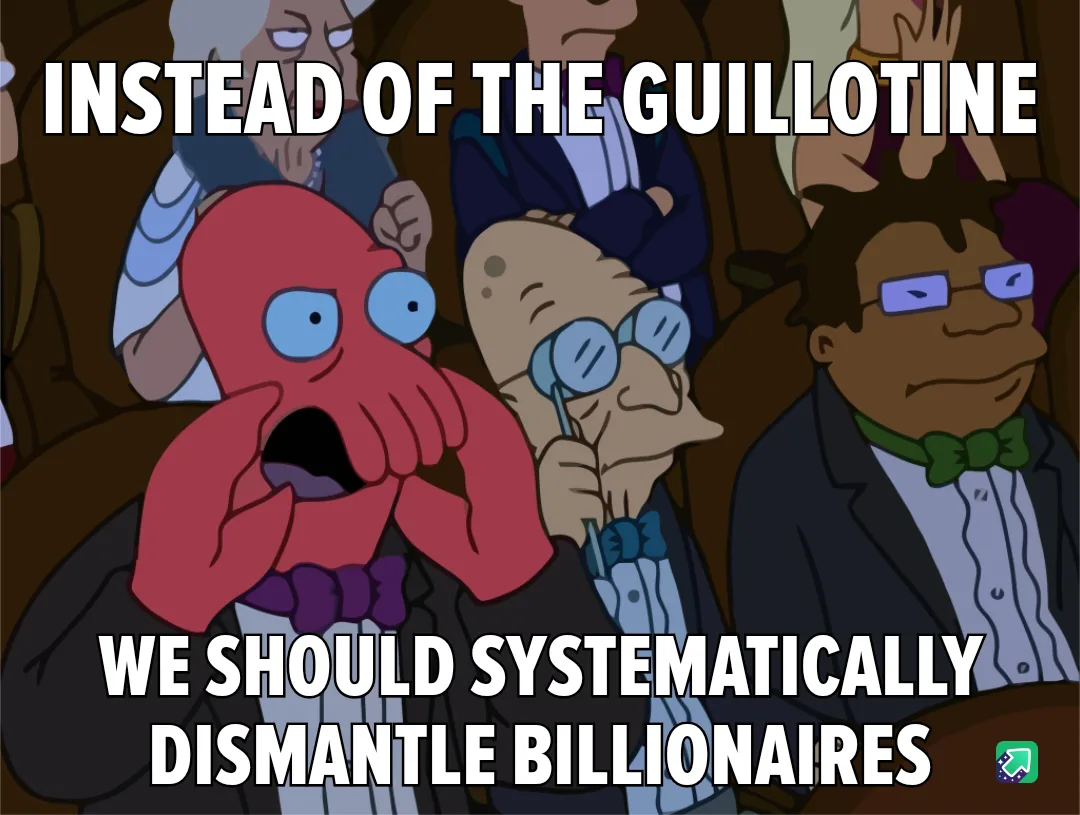 An image from the animated show Futurama shows a red octopus character with wide eyes and hands over its mouth, looking…