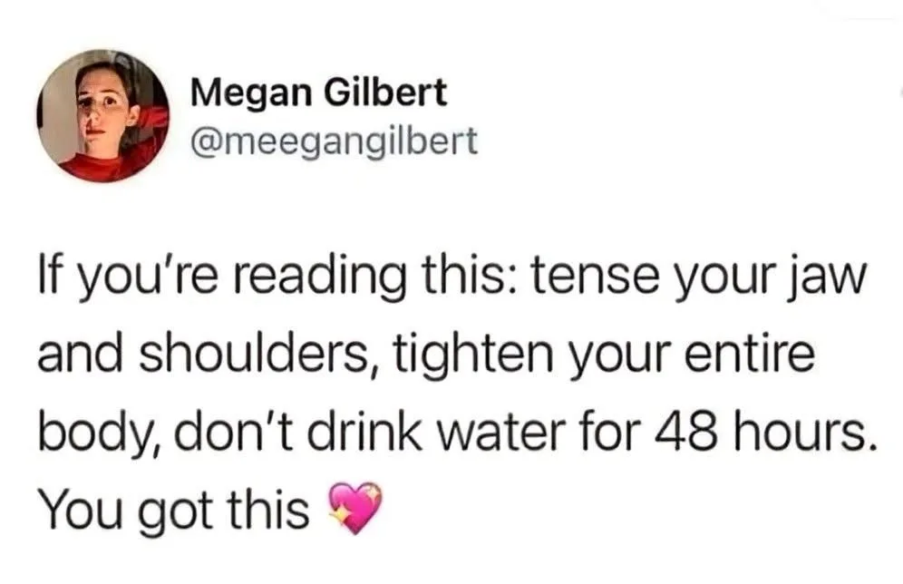 A screenshot of a tweet by Megan Gilbert (@meegangilbert) featuring her profile picture and the text instructing the reader…