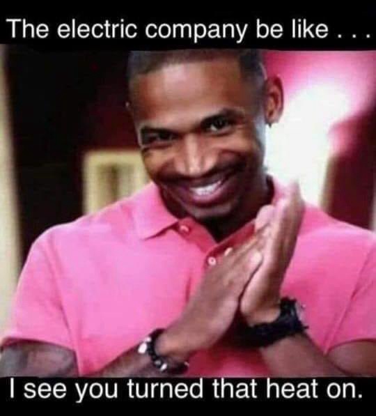 A man in a pink polo shirt smiles smugly with his hands clasped together, overlaid with text that reads 'The electric…