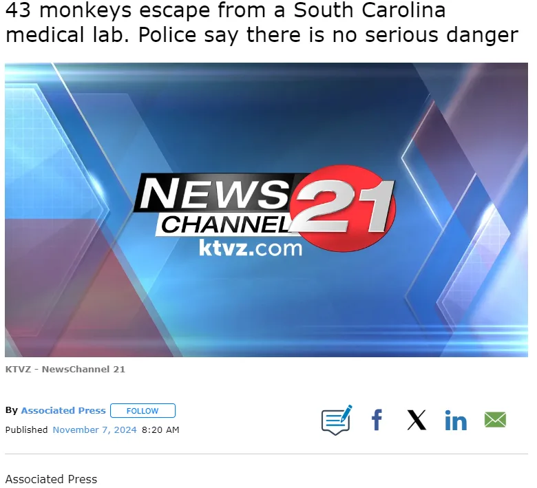 The image displays a news article header from 'NewsChannel 21' (ktvz.com) with a blue geometric background. The overlaid…