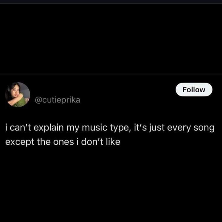 A screenshot of a social media post by user @cutieprika, showing a profile picture of a woman and the text 'i can't explain…
