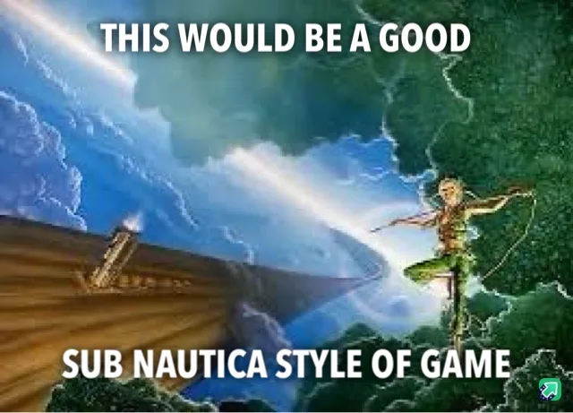 An image shows a character resembling Peter Pan standing on a tree branch, aiming a bow and arrow at a large wooden ship…