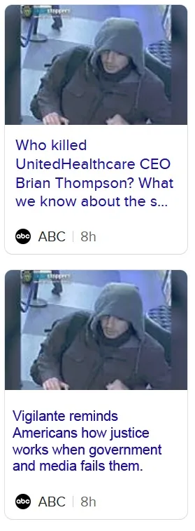 Two identical images show a grainy security camera photo of a man in a dark hoodie and jacket sitting at a desk. Each image…
