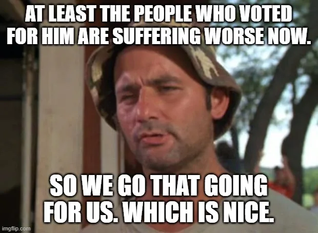 I want them to suffer so much that they reminisce about the Biden years as a blessing.