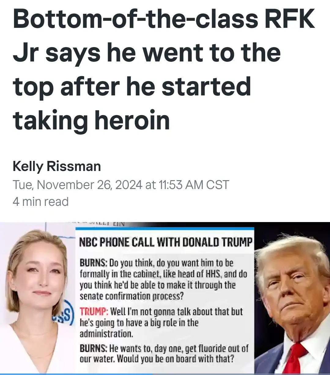 Wait, So Fluoride in Water is Bad but Heroin in Schools is Okay?