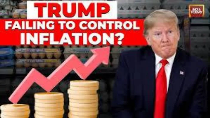 A photo of Donald Trump with a skeptical expression, overlaid with bold red text asking 'TRUMP FAILING TO CONTROL…