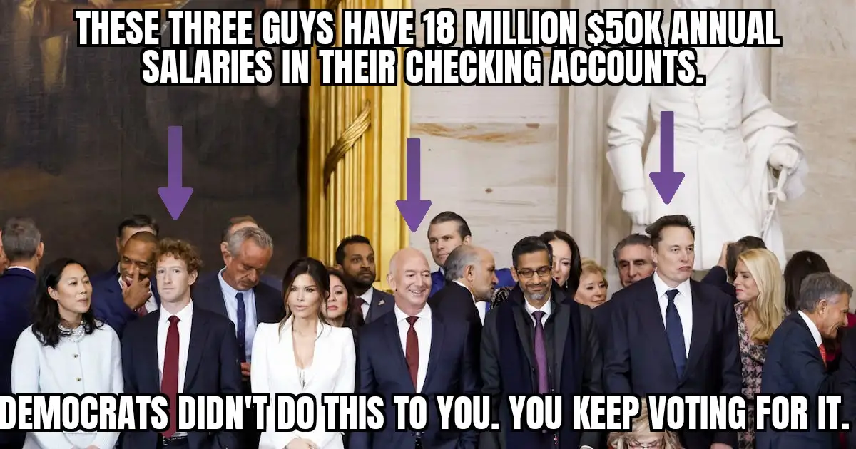 The image shows a group of politicians and public figures standing together in a formal setting, with three individuals…