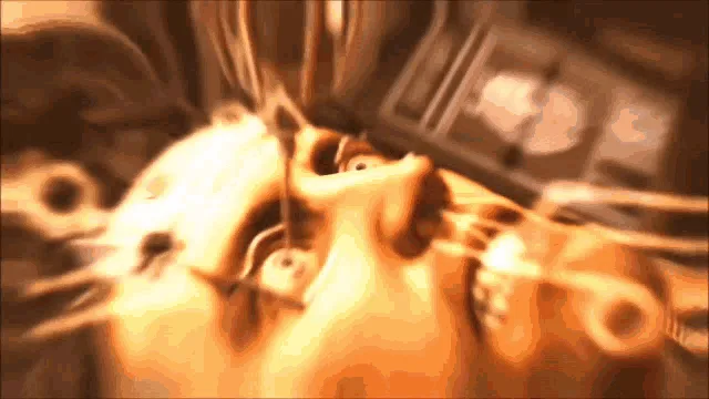 A six-panel sequence shows a person lying down as a medical device drills into their eye socket, with the final panel…